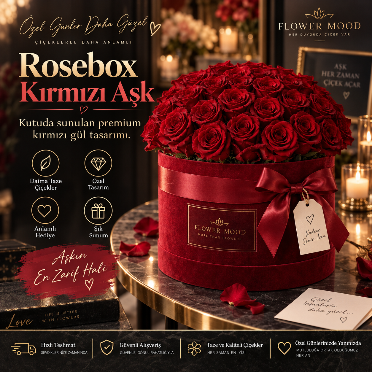 Rosebox Kırmızı Aşk
