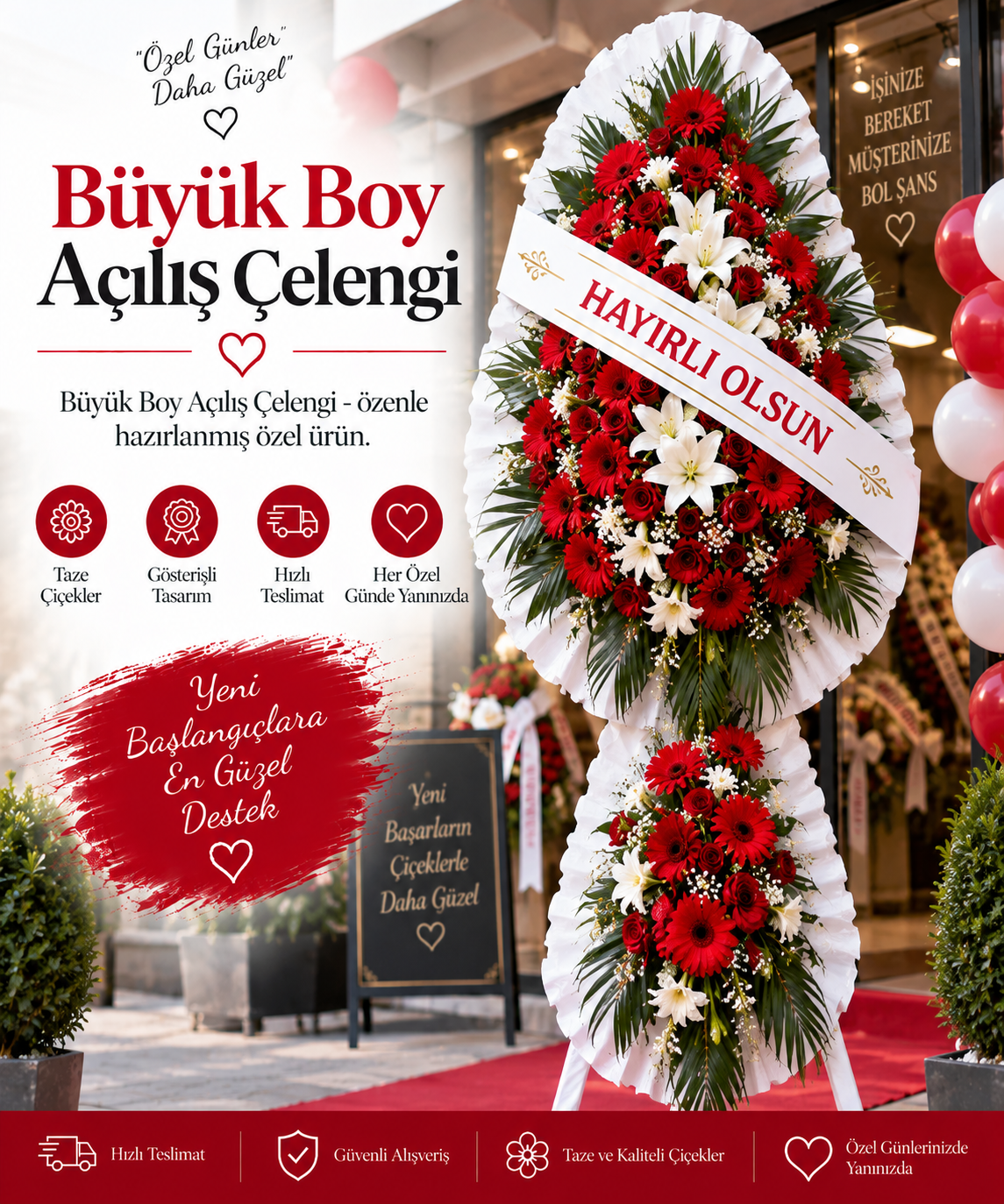 Büyük Boy Açılış Çelengi
