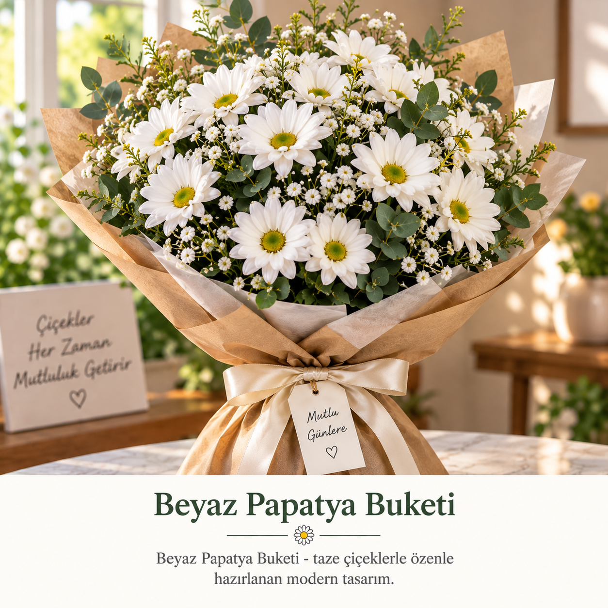 Beyaz Papatya Buketi